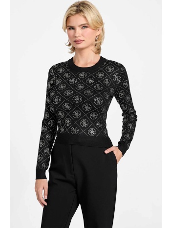 guess γυναικείο πουλόβερ με all-over logo print  σε προσφορά
