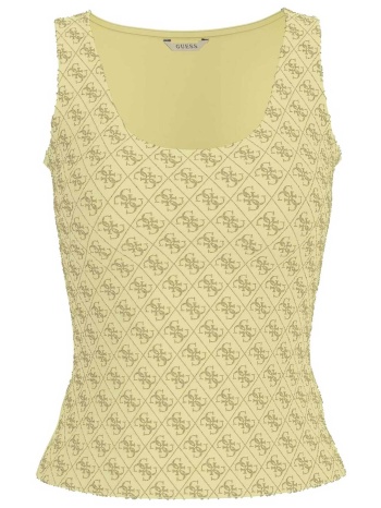 guess γυναικείο αμάνικο τοπ με all-over logo print regular σε προσφορά