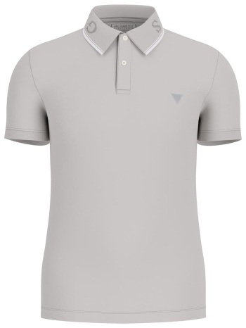 guess ανδρική πλεκτή μπλούζα πόλο κοντομάνικη slim fit 