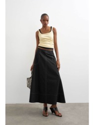 topshop γυναικεία maxi φούστα `millie` - 31001693 μαύρο