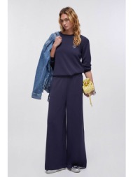 liu jo γυναικείο παντελόνι φόρμας relaxed fit - ta6080js869 σκούρο μπλε