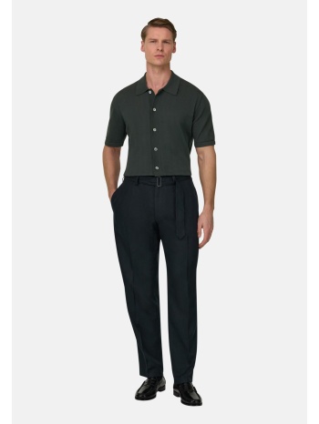 boggi milano ανδρικό λινό παντελόνι tapered fit 