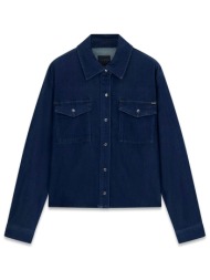 guess γυναικείο denim πουκάμισο regular fit - w6rn99d6980 denim blue σκούρο