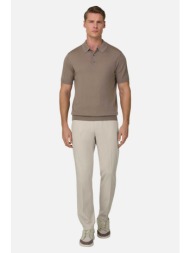 boggi milano ανδρικό παντελόνι chino regular fit - bo26p005002 μπεζ