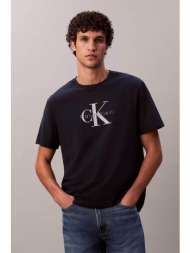 calvin klein jeans ανδρικό t-shirt μονόχρωμο με λογότυπο - lv04rb862g σκούρο μπλε