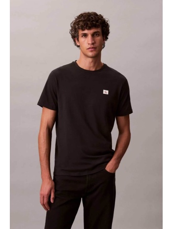 calvin klein jeans ανδρικό t-shirt μονόχρωμο με λογότυπο