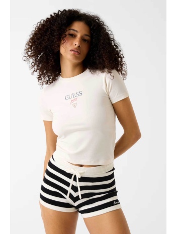 guess γυναικείο t-shirt με λογότυπο slim fit - w6ri15j1314