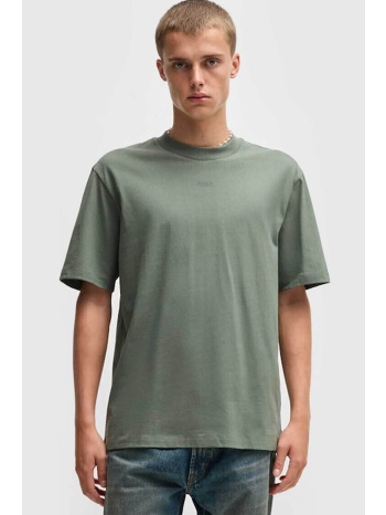 hugo boss ανδρικό t-shirt μονόχρωμο βαμβακερό με ανάγλυφο