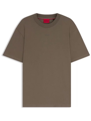 hugo boss ανδρικό t-shirt μονόχρωμο βαμβακερό με ανάγλυφο