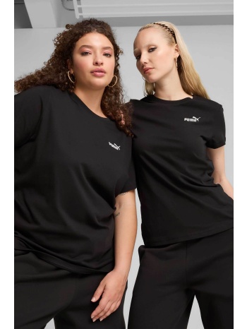 puma γυναικείο t-shirt με λογότυπο regular fit `essential`
