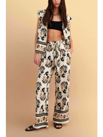 attrattivo γυναικεία παντελόνα με floral print - 9923140