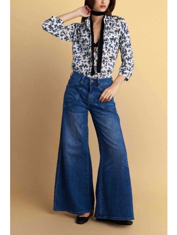 attrativo γυναικείο ψηλόμεσο τζιν παντελόνι wide leg 