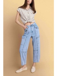 attrativo γυναικείο τζιν παντελόνι barrel leg - 9922951 denim blue ανοιχτό