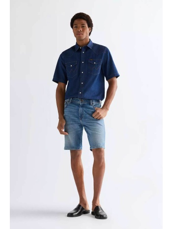 wrangler® ανδρική denim βερμούδα πεντάτσεπη regular fit