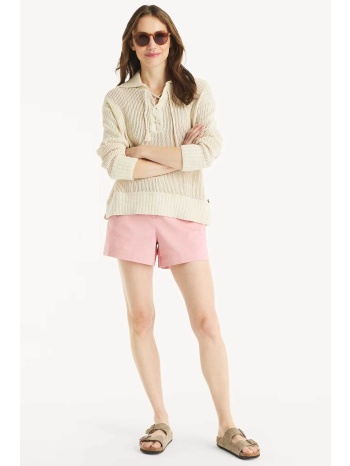 nautica γυναικείο σορτς classic fit - 45b700 ροζ