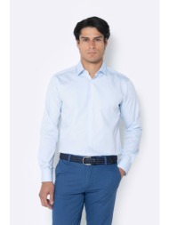the bostonians ανδρικό πουκάμισο πικέ slim fit - acp2393 μπλε ανοιχτό