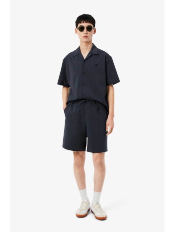lacoste ανδρική βερμούδα με ψιλό ριγέ σχέδιο και ελαστική