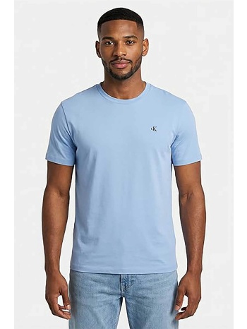 calvin klein jeans ανδρικό t-shirt μονόχρωμο με λογότυπο