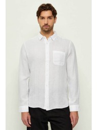 hugo boss ανδρικό πουκάμισο μονόχρωμο relaxed fit `ermano` - 50561697 λευκό