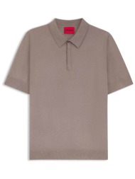 hugo boss ανδρική μπλούζα πόλο μονόχρωμη regular fit `dimers` - 50536672 γκρι
