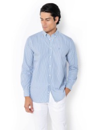 the bostonians ανδρικό πουκάμισο button down με ριγέ σχέδιο και κεντημένο λογότυπο regular fit `acor