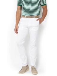 the bostonians ανδρικό παντελόνι chino gabardine regular fit - cn07187963 λευκό