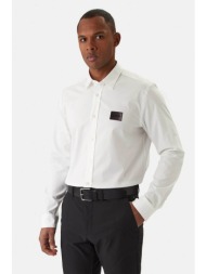 hugo boss ανδρικό πουκάμισο μονόχρωμο relaxed fit `valerio` - 50555786 λευκό