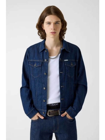 guess ανδρικό denim jacket - m6rn33d002g denim blue σκούρο