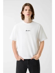 guess ανδρικό t-shirt με logo regular fit - m6rp14kd461 λευκό