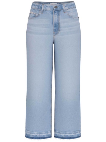 guess γυναικείο τζιν παντελόνι πεντάτσεπο wide leg cropped