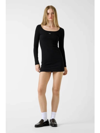 guess γυναικείο mini φόρεμα εφαρμοστό - w5bk12ka0h1 μαύρο
