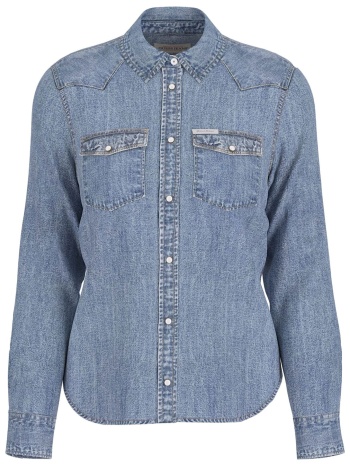 guess γυναικείο πουκάμισο denim slim fit - w5rh35d5m81