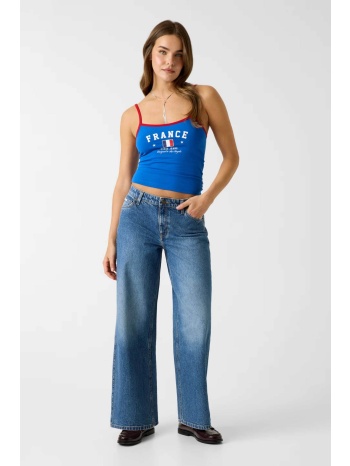 guess γυναικείο τζιν παντελόνι πεντάτσεπο wide leg `g11` 