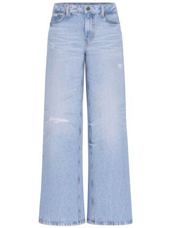 guess γυναικείο τζιν παντελόνι πεντάτσεπο wide leg `g11` 