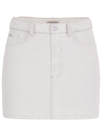 guess γυναικεία mini φούστα denim ψηλόμεση πεντάτσεπη