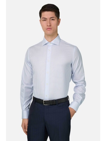 boggi milano ανδρικό πουκάμισο με ριγέ σχέδιο regular fit 