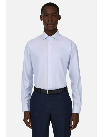 boggi milano ανδρικό πουκάμισο μονόχρωμο slim fit 