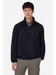 boggi milano ανδρικό bomber jacket μονόχρωμο regular fit - bo26p068601 μπλε navy