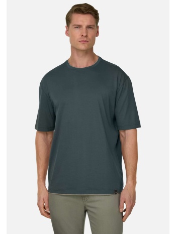 boggi milano ανδρικό t-shirt μονόχρωμο `pima` - bo26p049906