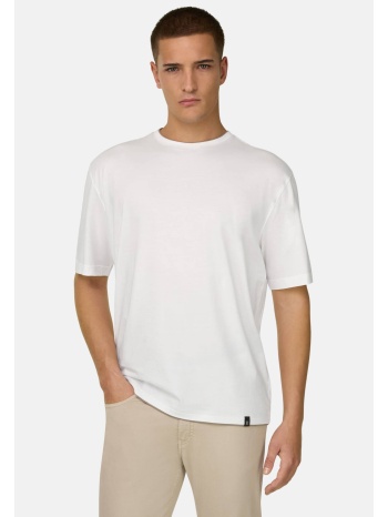 boggi milano ανδρικό t-shirt μονόχρωμο `pima` - bo26p049901