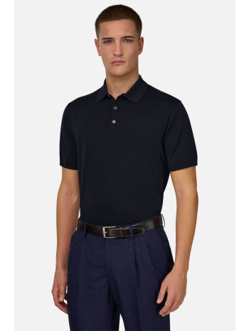 boggi milano ανδρική πόλο μπλούζα μονόχρωμη regular fit 