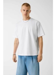 guess ανδρικό t-shirt με logo relaxed fit - m4yi44k8fq4 λευκό