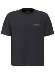 guess ανδρικό t-shirt με logo print - m5bi78k8fq4 μαύρο