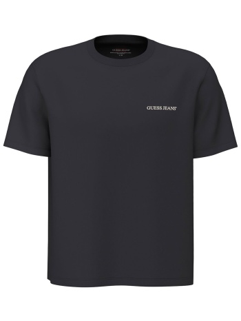 guess ανδρικό t-shirt με logo print - m5bi78k8fq4 μαύρο