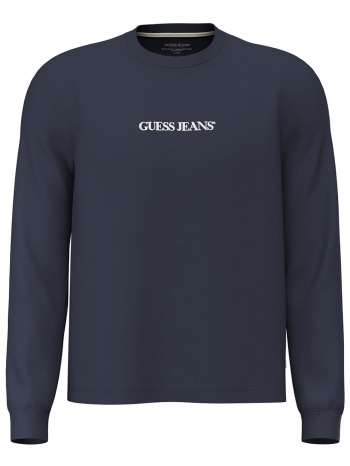 guess ανδρική μακρυμάνικη μπλούζα με λογότυπο regular fit 