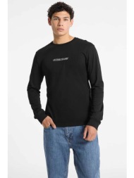 guess ανδρική μακρυμάνικη μπλούζα με λογότυπο regular fit - m5ri84k8hm0 μαύρο