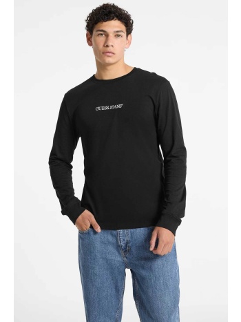 guess ανδρική μακρυμάνικη μπλούζα με λογότυπο regular fit 