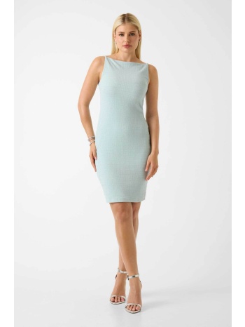 guess γυναικείο mini αμάνικο φόρεμα regular fit `francine`