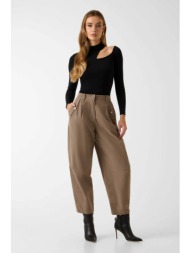 guess γυναικείο παντελόνι wide leg - w6rb08wj692 μπεζ
