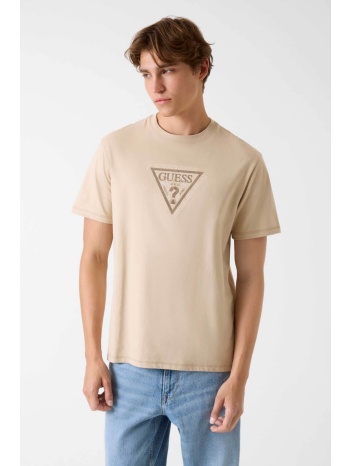 guess ανδρικό t-shirt με τριγωνικό λογότυπο regular fit 
